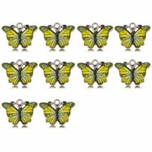 10PCS Gift Alloy Handmade Multicolor Enamel Butterfly Pendant Cute Animal Charms - £8.24 GBP