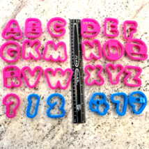 Alphabet / Numbers Assorted Cookie Cutters Safe Plastic - $4.75