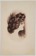 Illustrated Glamour Girl Artist Signed Cobb Shinn Side Profile View Postcard V11 - £10.48 GBP