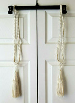Set Of Pearl Beige Window Curtain Drapery Rope Cord Tassel Tie Back 23&quot; (Nwot) - £15.53 GBP