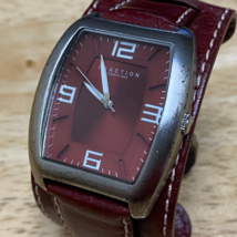 Kenneth Cole Reaction RK1054 Mens 50m Bund Band Analog Quartz Watch~New Battery - £28.39 GBP