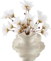 Buicce Off White Ceramic Coral Vase For Pampas Grass Decor Modern Decorative - $40.93