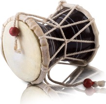 Dumroo Damroo Damaru Hand Drum Set Percussion Decorative Collectible Sho... - £25.07 GBP