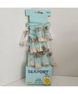 Seaport 10 Mini LED Lights Beach Sand Corked Bottles Warm White Nautical... - £11.04 GBP