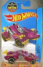 2015 Hot Wheels #35 Hw City-Street Beasts Knight Draggin&#39; Purple Variant wBlkOH5 - £6.23 GBP