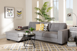 Dalinda Light Gray Fabric Upholstered Sectional Sofa w/Left Facing Chaise - $1,049.00