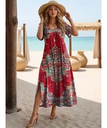 Women&#39;s Maxi Dress T Shirt Dress Tee Dress Sundress Shift Dress Bohemia ... - $27.99