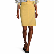 Liz Claiborne Women&#39;s Mid Rise Pencil Skirt Size 8 PETITE Sunlight Yello... - £21.09 GBP