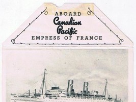 Letter Postcard Canadian Pacific Letterview SS Empress Of France 6 Views - £6.83 GBP