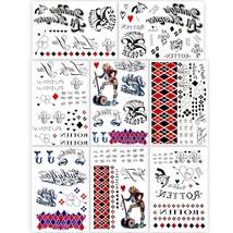 8 Sheets Large Size HQ Tattoos Halloween Fake Temp Tattoos for Women Adult All V - £15.27 GBP