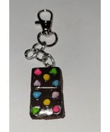 Cosmic Brownie Keychain Silver Brownie Snack Charm Accessory Chocolate - $8.50