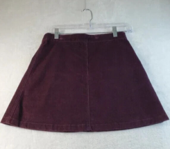 Wilfred Free A Line Skirt Womens Size 4 Purple Corduroy Cotton Side Zipper - $15.88