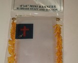 K&#39;s Novelties Christian Christ Mini Flag 4&quot;x6&quot; Window Banner w/Suction Cup - £2.31 GBP