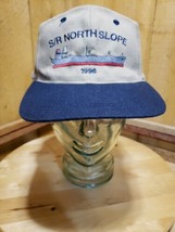  Vintage S/R North Slope 1996 Beige/Blue Wool KC Trucker Snapback Adult Cap Hat - £23.26 GBP
