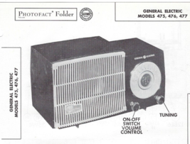 1956 Ge General Electric 475 Tube Am Radio Receiver Photofact Manual 476 477 Vtg - £7.92 GBP