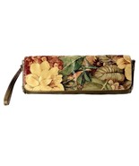 Maurizio Taiuti Floral Metallic Gold Leather Clutch Bag Made in Italy - $787.81 MXN