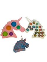 Unicorns Keychain Fidget Stress Relief Toys Lot Anxiety Squishy Game Squ... - $29.65