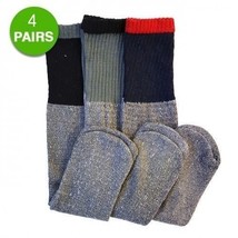 4 pair Men&#39;s Thermal Socks Warm Winter Skiing Snow Cold Weather Gear siz... - £10.94 GBP