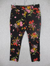 Old Navy Women&#39;s Pixie Pants Black Floral Size 10 HIgh Rise Crop Ankle S... - £9.90 GBP