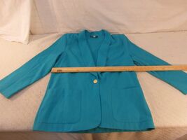 Adult Women's Requirements Light Blue 14 One Button Shoulder Padded Blaz... - $13.69