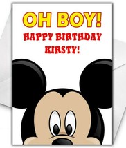 MICKEY MOUSE Personalised Birthday Card - Large A5 - Disney Mickey Mouse - £3.27 GBP