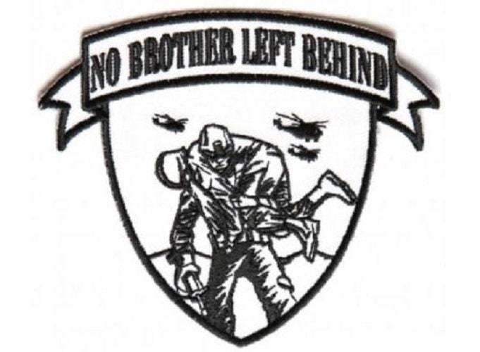 NO BROTHER Left Behind Military 4.5" x 3.5" iron on patch (4379) Veteran (A38) - £6.47 GBP