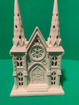 Vintage PartyLite White Bisque Cathedral Porcelain Votive Candle Holder - £11.71 GBP