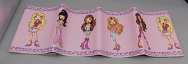 Bratz Doll Wallpaper Border 2 Unused Rolls Pre-Pasted w/ 8 Cut-Outs - $10.62