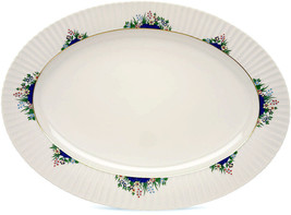 New Lenox Rutledge Large Oval Serving Platter 16&quot; Enameled Florals USA N... - £103.03 GBP