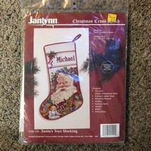 Janlynn Santa’s Toys Stocking NEW 125-129 Christmas Cross Stitch 1994 Vi... - $28.71