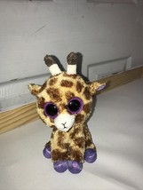 TY BEANIE PLUSH - &#39;SAFARI&#39; SPARKLY EYES GIRAFFE 6&quot; SOFT TOY - £8.53 GBP