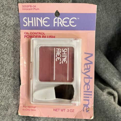 Vintage 1990s Maybelline Shine Free Oil Control Blush Compact - Innocent Plum - $18.80