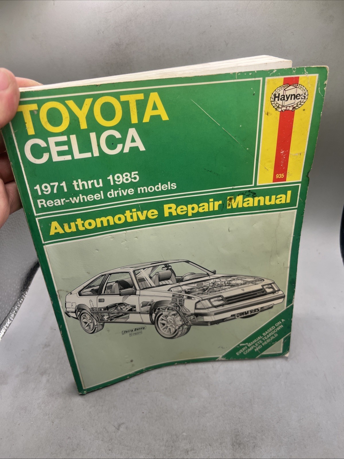 Haynes Toyota Celica Repair Manual 1971-1985 Rear Wheel Drive Models 935... - $14.84