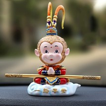 Kayme Sha Head Monkey Car Dashd Doll Auto Car Toy Ornaments Interior nishing Dec - £86.66 GBP