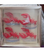 Vintage Lucite Lobster Themed Placecard Holders Set Of 4 - $13.56 CAD