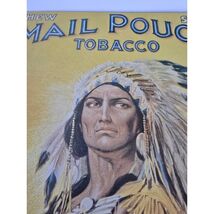 Vintage Mail Pouch Tobacco Tin Sign Pride of America Native American Chi... - $14.85