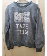 Tape This Gray Mens medium sweatshirt Retro 80&#39;s Era Vintage Music RARE ... - $544.79 MXN