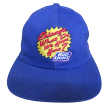 Vintage Chicago Cubs Hat Bud Light &quot;What Do We Have Here&quot; 90s Blue USA -... - $19.75