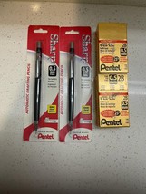 Lot of 2 VTG Pentel Sharp Fine Mechanical Pencil + 2 Pentel Box Lead Ref... - £24.54 GBP