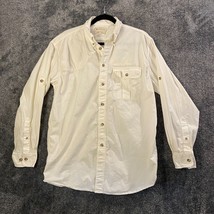 Beretta Tactical Shirt Mens Medium White Button Up Mesh Shooting Longsleeve - $17.13