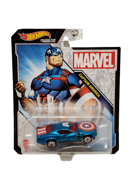 Primary image for NEW 2021 Hot Wheels Marvel Character Cars Diecast Captain America