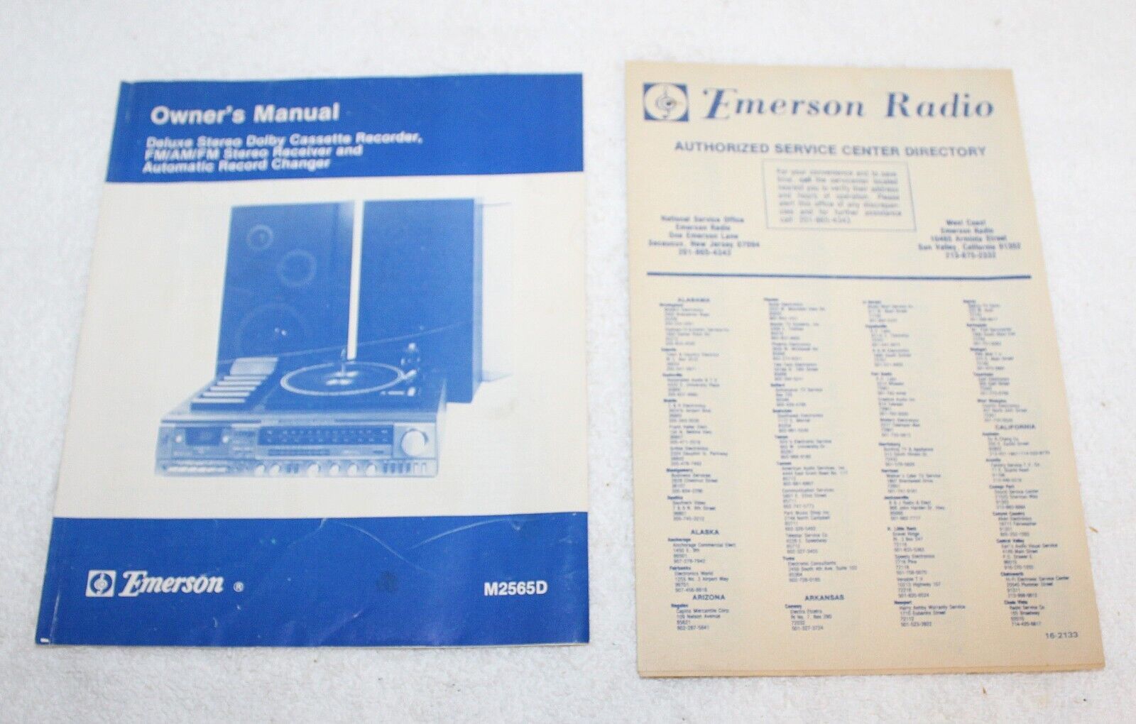 Emerson M2565D Deluxe Compact Stereo Record Player Owner&#39;s Manual ~ Orig... - $9.99