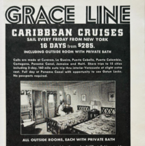 1938 Grace Line Cruises Advertisement Caribbean Nautical Ship Sailing E90D2 - $464.81 MXN