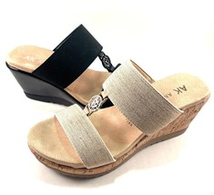 Anne Klein Reese Slip On Mid Wedge Sandal Choose Sz/Color - $44.80