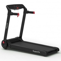 3HP Electric Folding Treadmill with Bluetooth Speaker-Red - Color: Red - €791,95 EUR