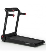 3HP Electric Folding Treadmill with Bluetooth Speaker-Red - Color: Red - €791,95 EUR