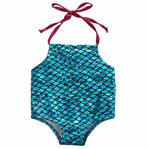 NWT Girls Mermaid Shimmer Blue Swimsuit One Piece Bathing Suit 2T - £7.20 GBP