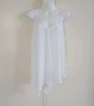 Laundry by Shelli Segal Women&#39;s V-neck Spaghetti Straps Asymmetrical White Top 4 - £17.95 GBP