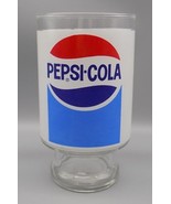 Pepsi Jumbo Footed Glass 32 Oz Vintage Cola Dual Logo - £9.90 GBP