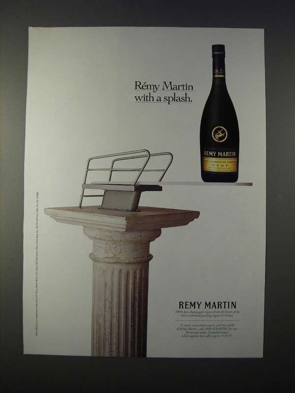 Primary image for 1996 Remy Martin Cognac Ad - With a Splash